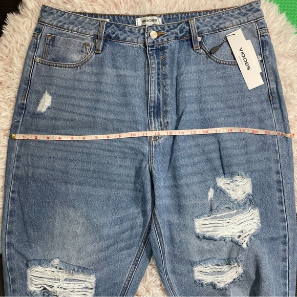 Vigoss Billie 90’s High Rise Distressed Ripped Denim Jeans size31 - Picture 17 of 17